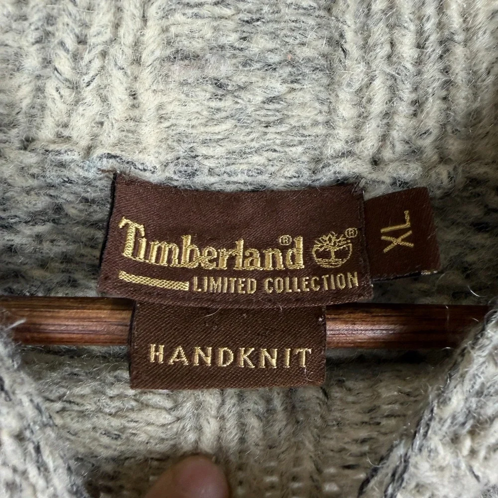 Timberland Limited Collection Vintage‎ Handknit Wool Sweater XL Snowflake